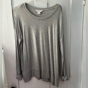 Workshop Republic Clothing Gray Long Sleeve Relaxed Sweatshirt